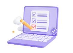 Checklist open on laptop