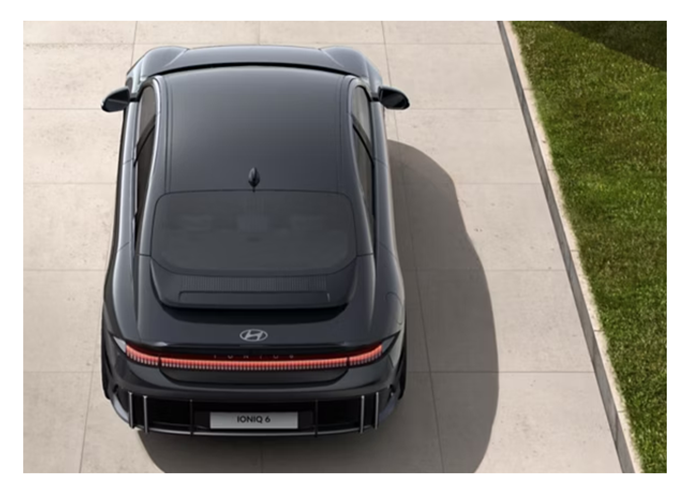 top view of Hyundai IONIQ 6