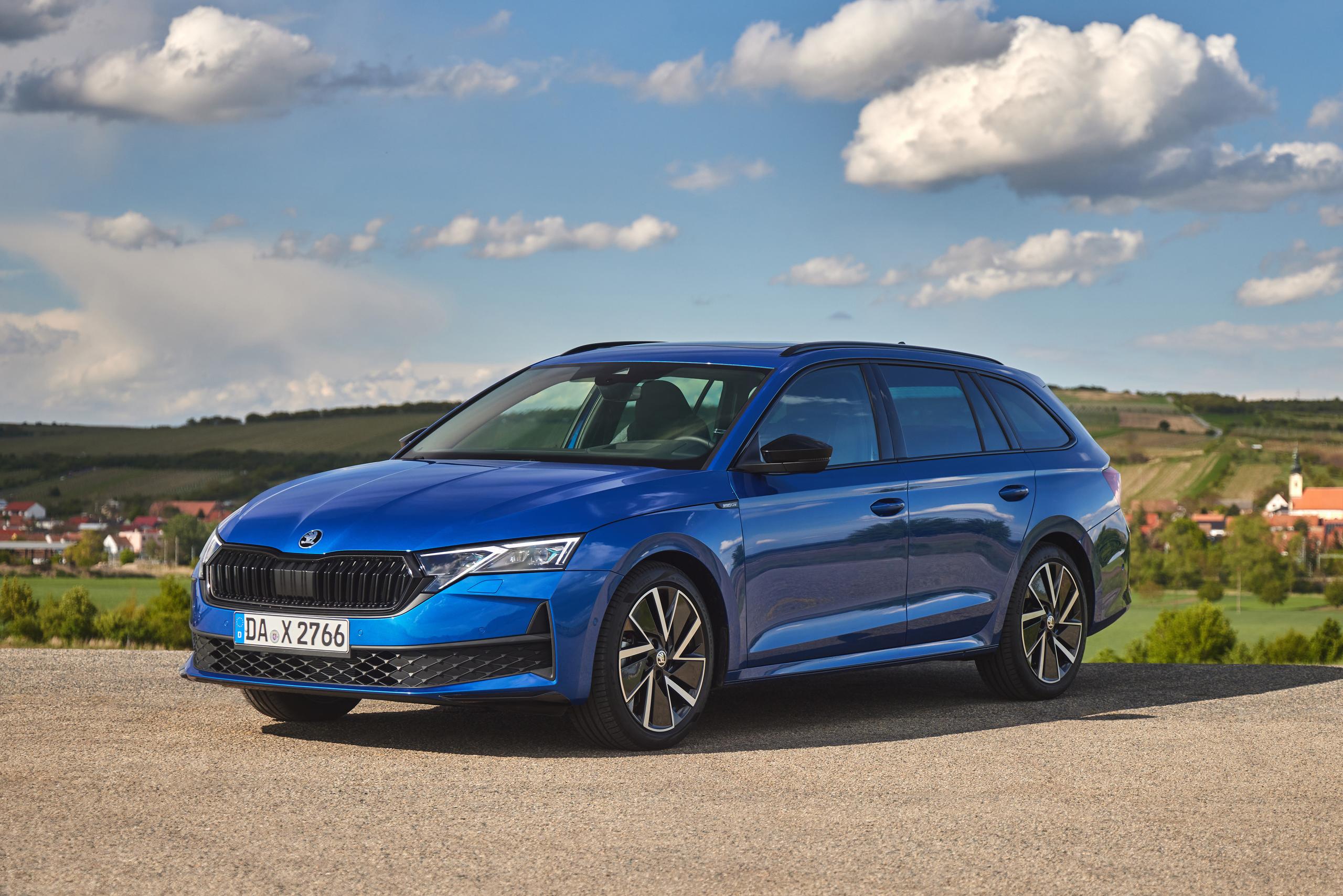 Blue Skoda Octavia Estate Exterior
