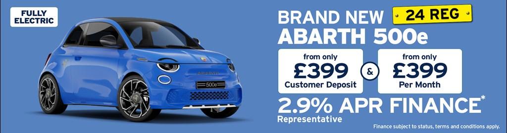 Brand New Abarth 500E from £399 per month