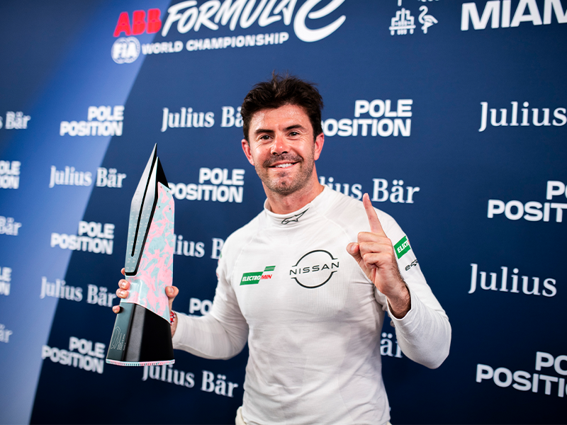 Nissan Formula E Team secures pole position and double points finish in Miami