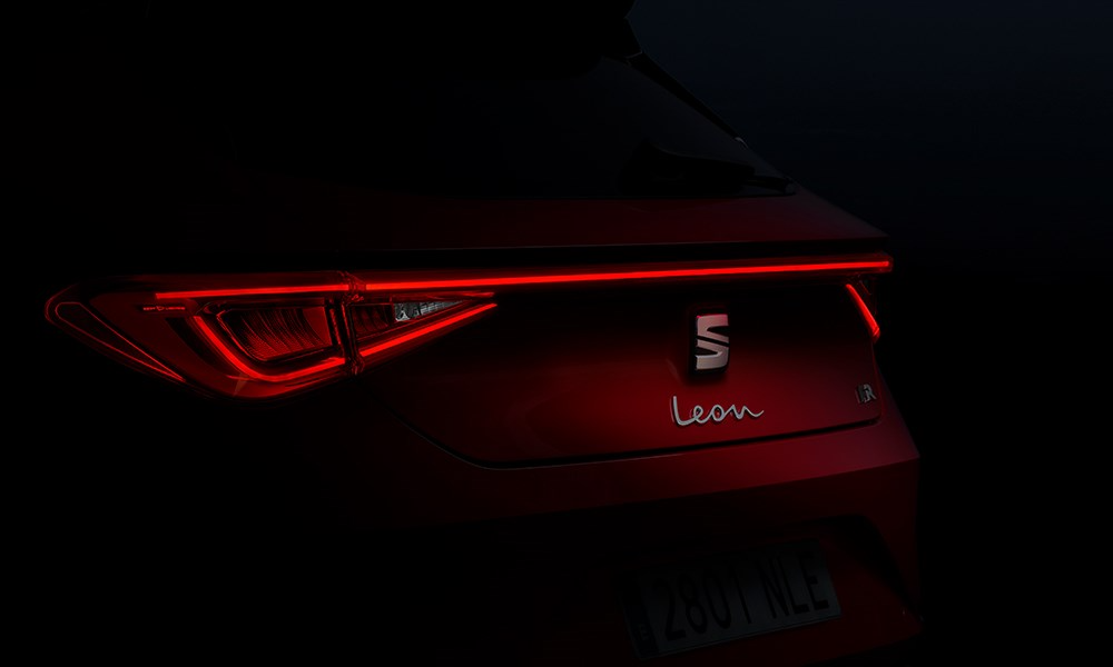 Red SEAT Leon Rear View