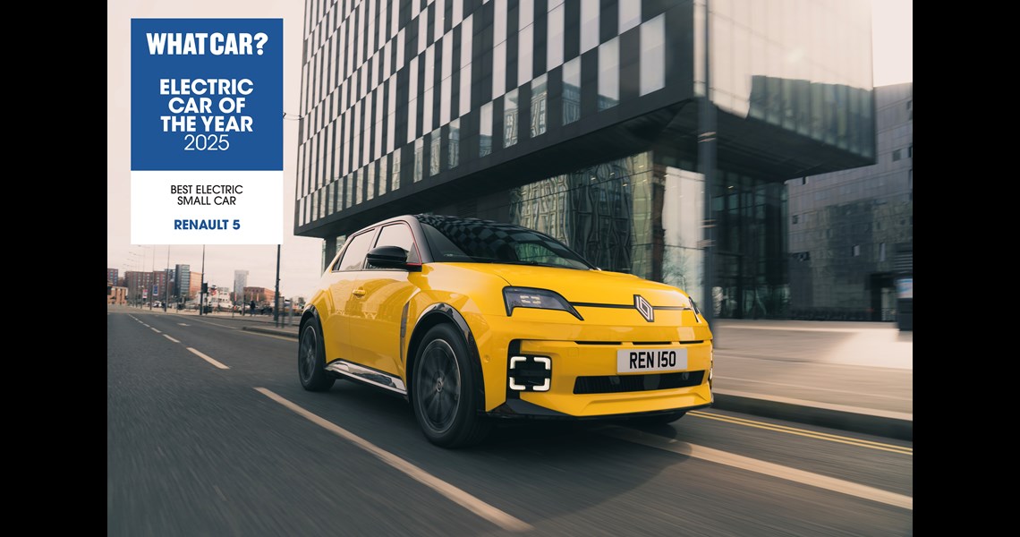 RENAULT 5 E-TECH ELECTRIC WINS AGAIN, AS IT’S NAMED ‘BEST ELECTRIC SMALL CAR’ AT THE 2025 WHAT CAR? ELECTRIC CAR AWARDS 