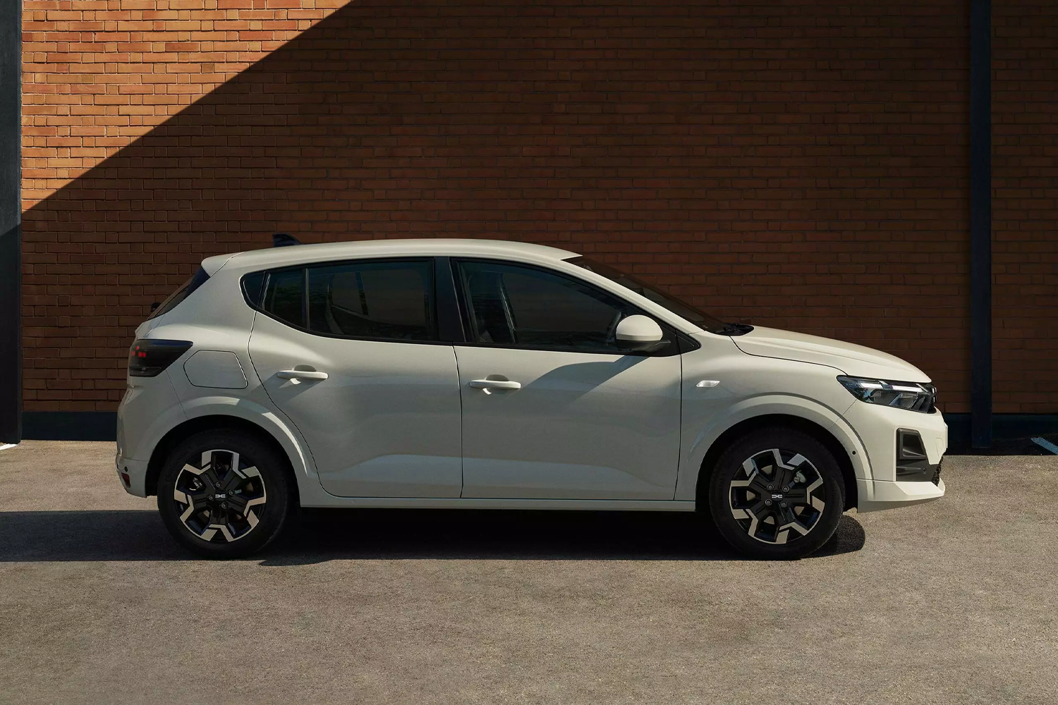side angle of the new dacia sandero in sandstone