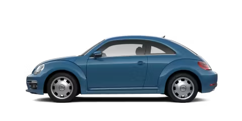 Blue Volkswagen Bettle Side View