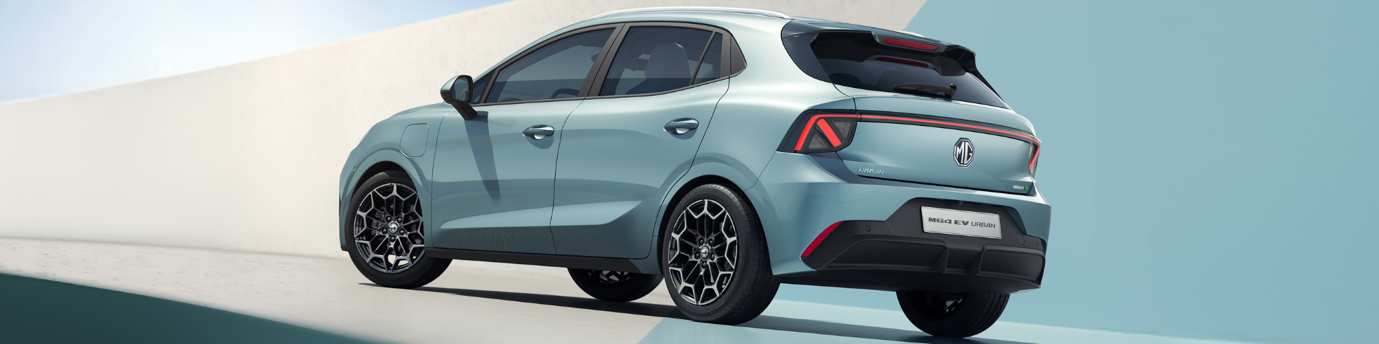 rear and side profile of MG4 EV Urban