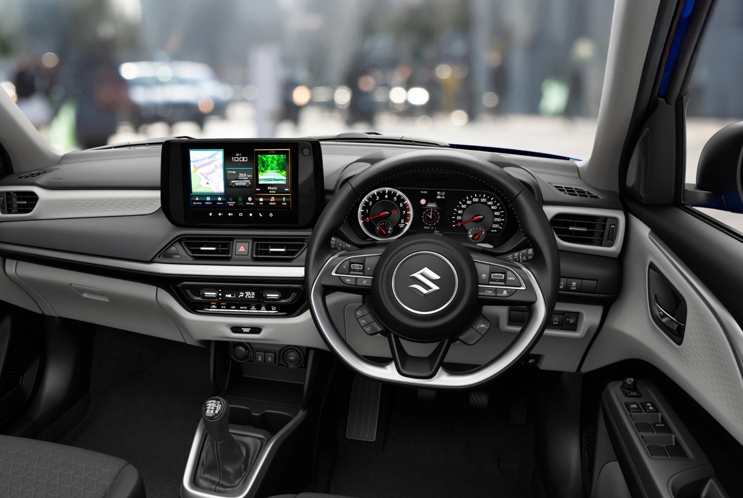 Suzuki Swift driver cockpit.