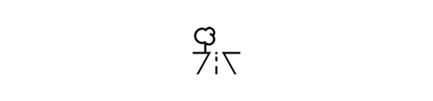 road with tree icon