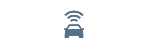 Car symbol with signal