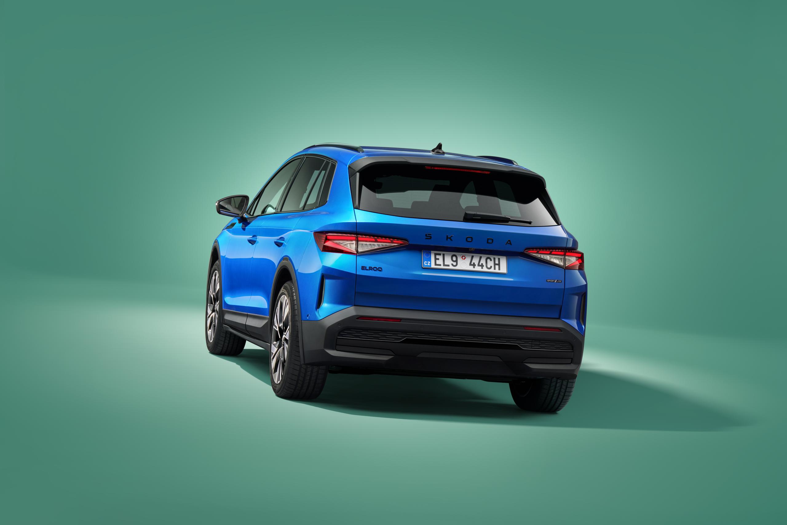 Blue Skoda Elroq Rear Vuew