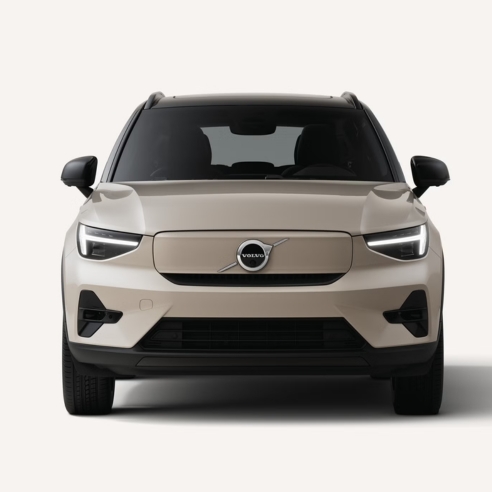 Front View Of The Volvo EX40 In A White Studio Environment