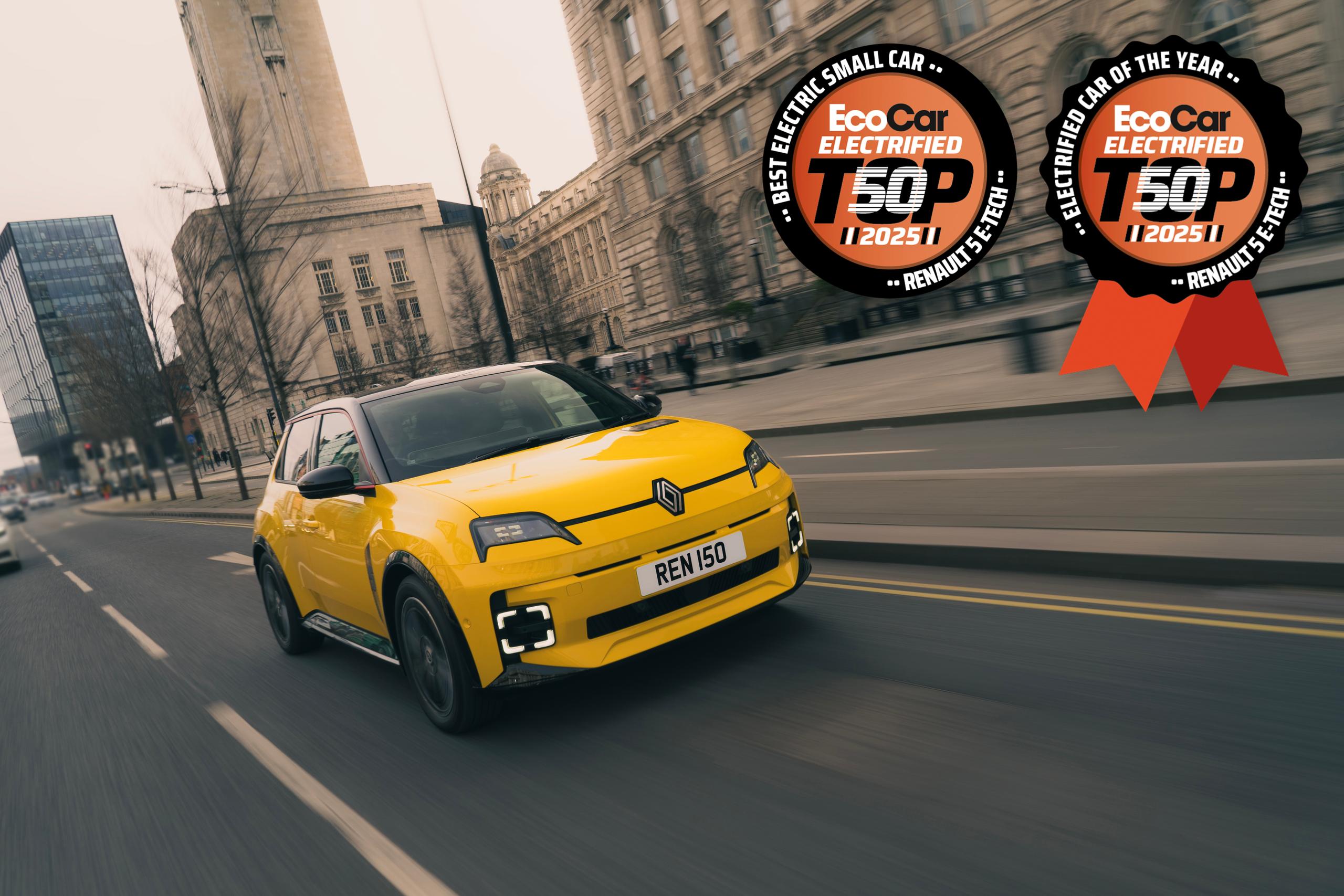 RENAULT 5 E-TECH ELECTRIC LEADS A QUARTET OF WINS AS IT RANKS NUMBER ONE IN THE ECOCAR ELECTRIFIED TOP 50 AWARDS 2025
