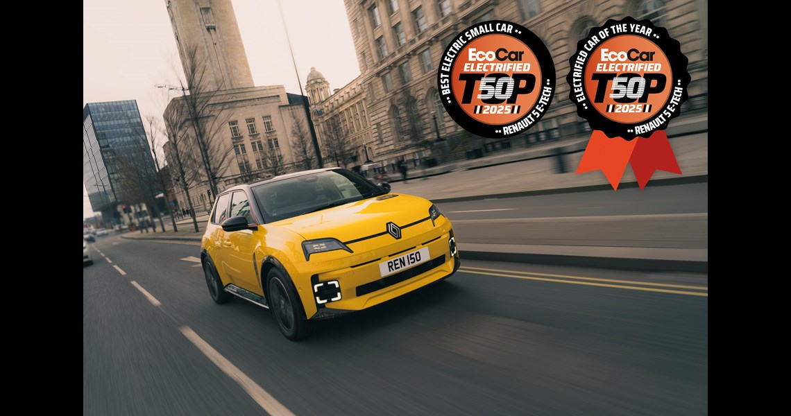 RENAULT 5 E-TECH ELECTRIC LEADS A QUARTET OF WINS AS IT RANKS NUMBER ONE IN THE ECOCAR ELECTRIFIED TOP 50 AWARDS 2025