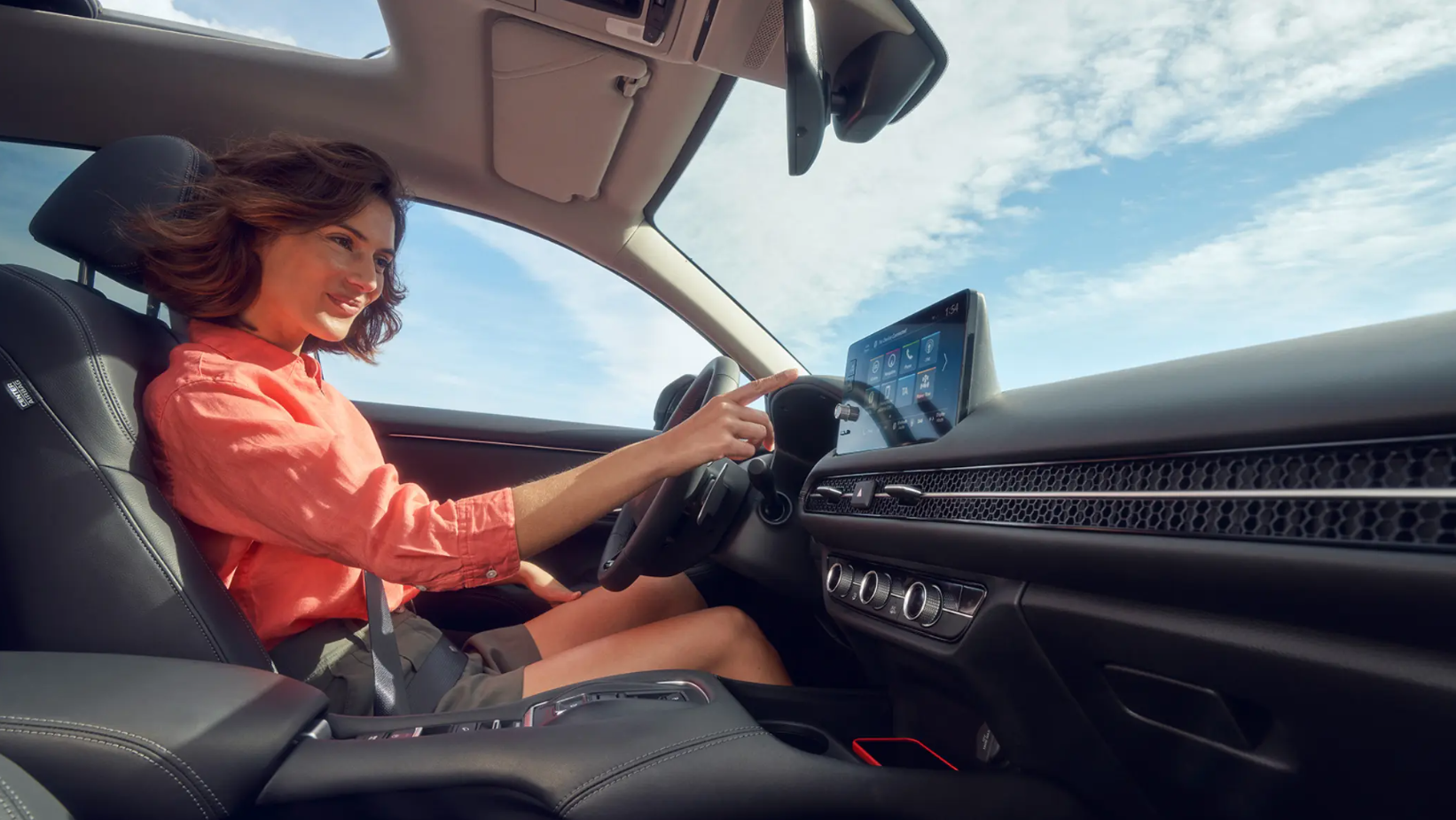 Person driving ZR-V e:HEV view from passenger seat