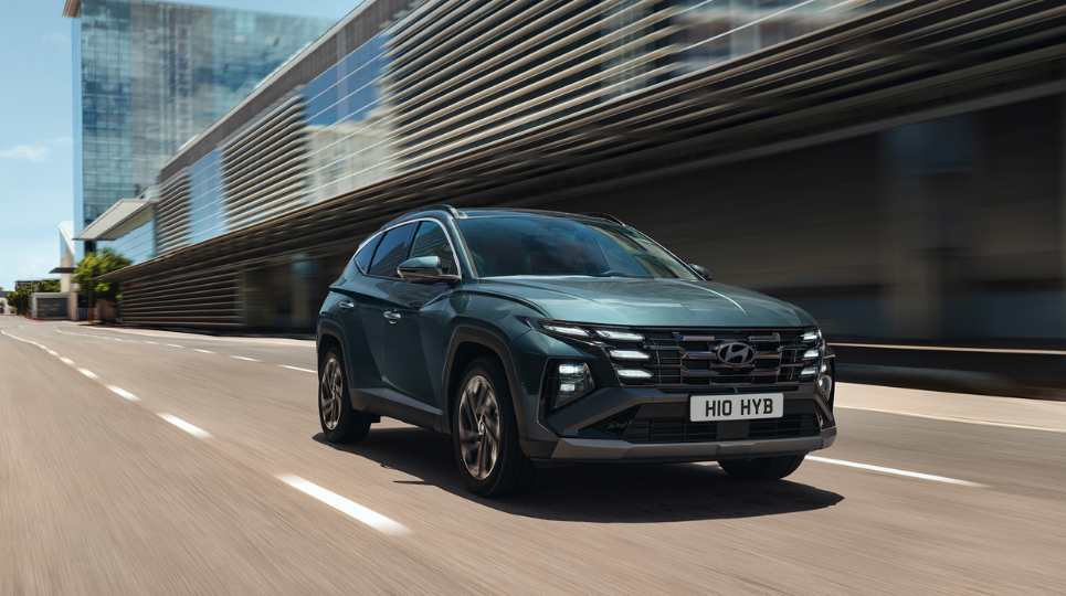 Hyundai Tucson on the road