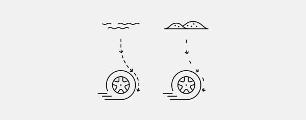 Icon to demonstrate different tyre weather conditions