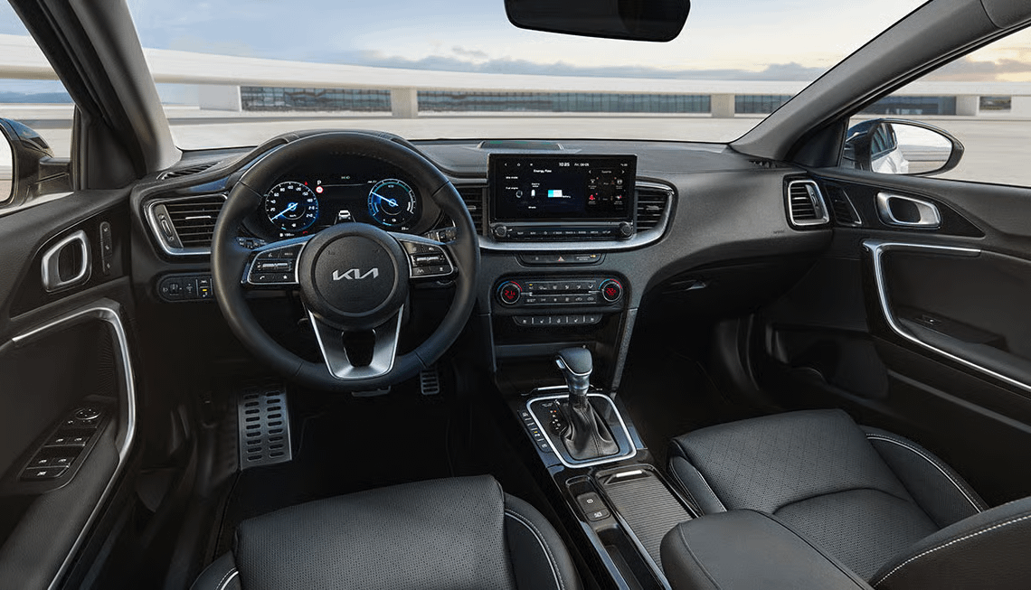 kia car interior in black