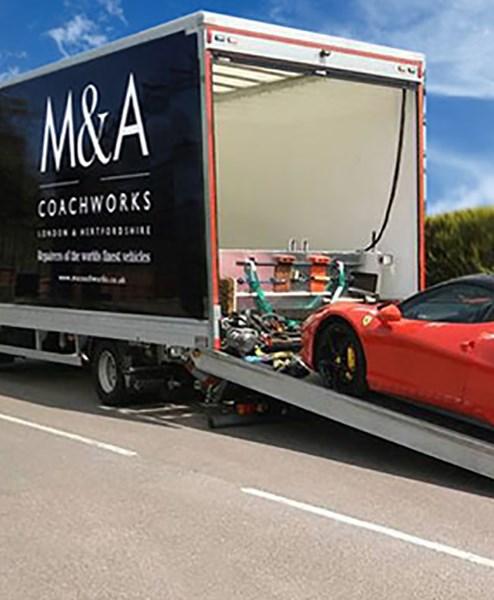 M&A Coachworks take every effort to protect your prestige vehicle by offering a professionally covered, discreet and safe collection process. 