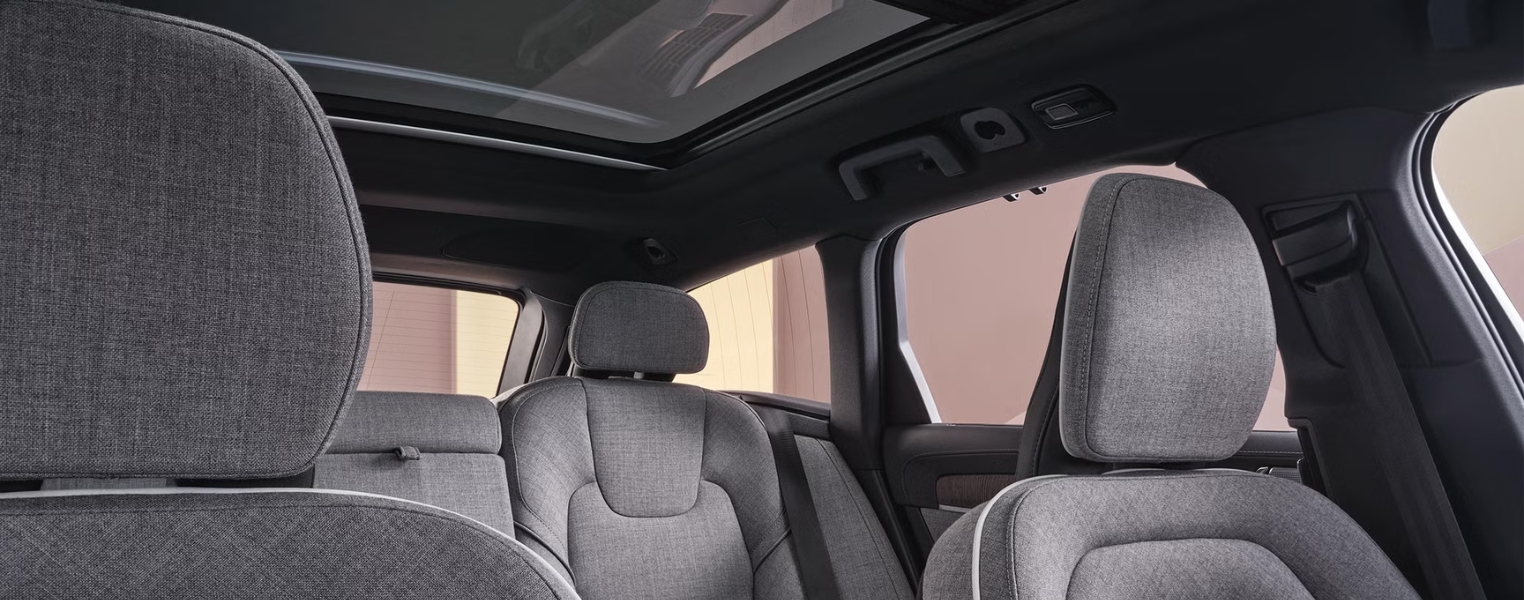 Volvo V90 Interior featuring the seats, sunroof, and windows.