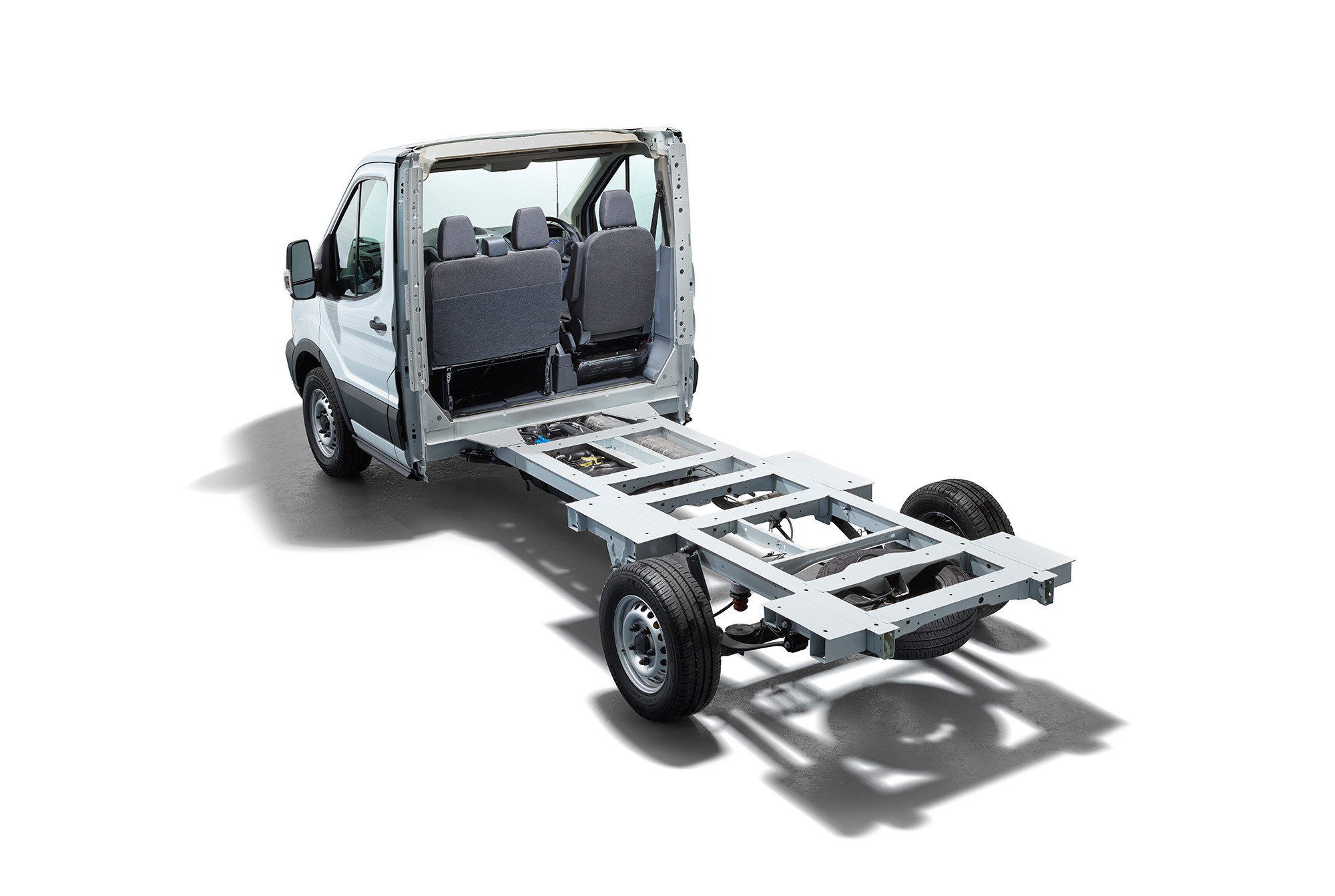 Skeletal Chassis Cab on a Ford Transit van