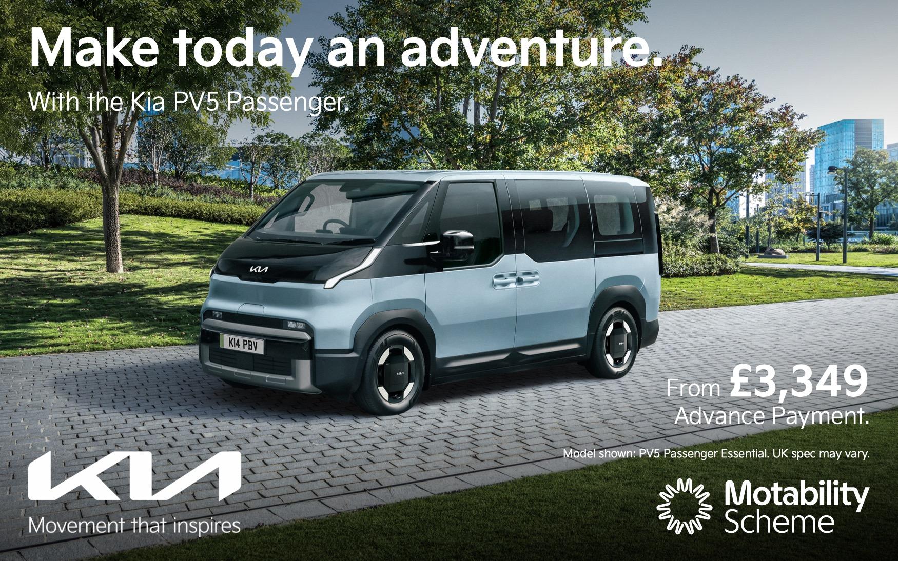 KIA PV5 PASSENGER MOTABILITY SCHEME | MOTABILITY VANS AT GRAVELLS