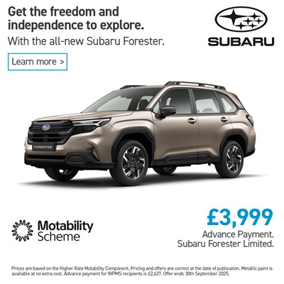 Subaru Forester Joins the Motability Scheme!