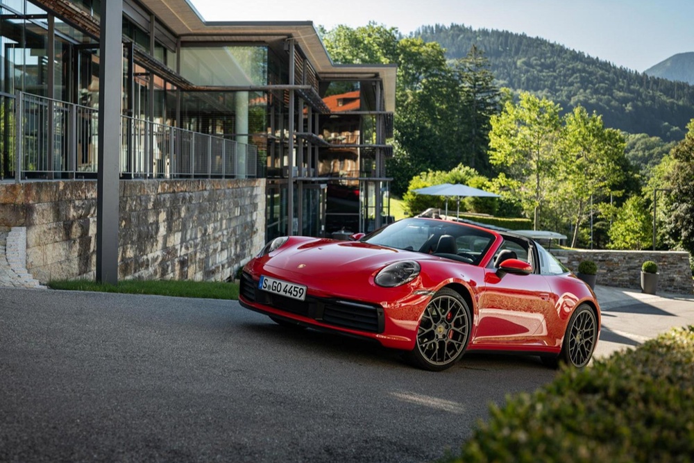 red Porsche