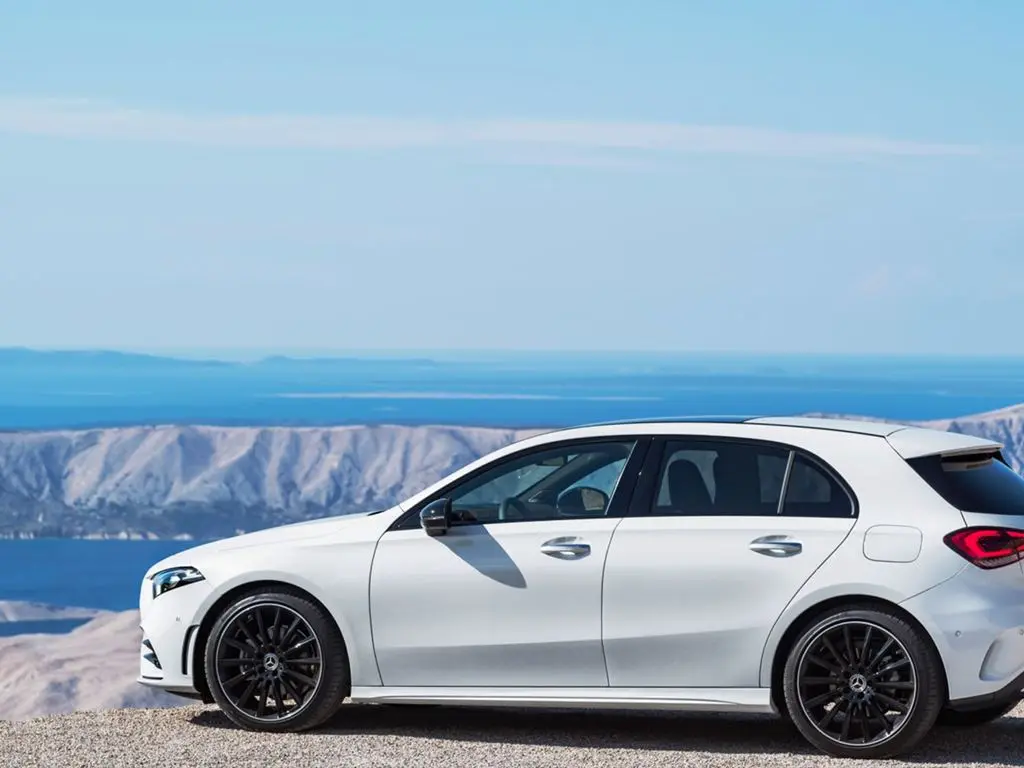 Mercedes A Class white side on