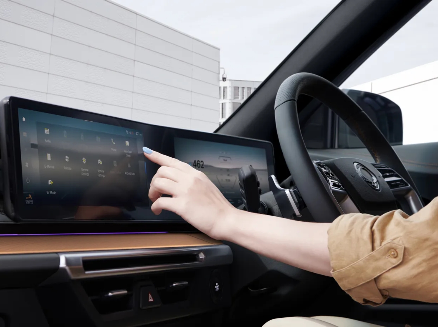 KGM Torres EVX Steering Wheel And Touch Screen