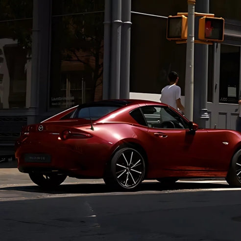 Mazda MX-5 RF in red exterior rear view