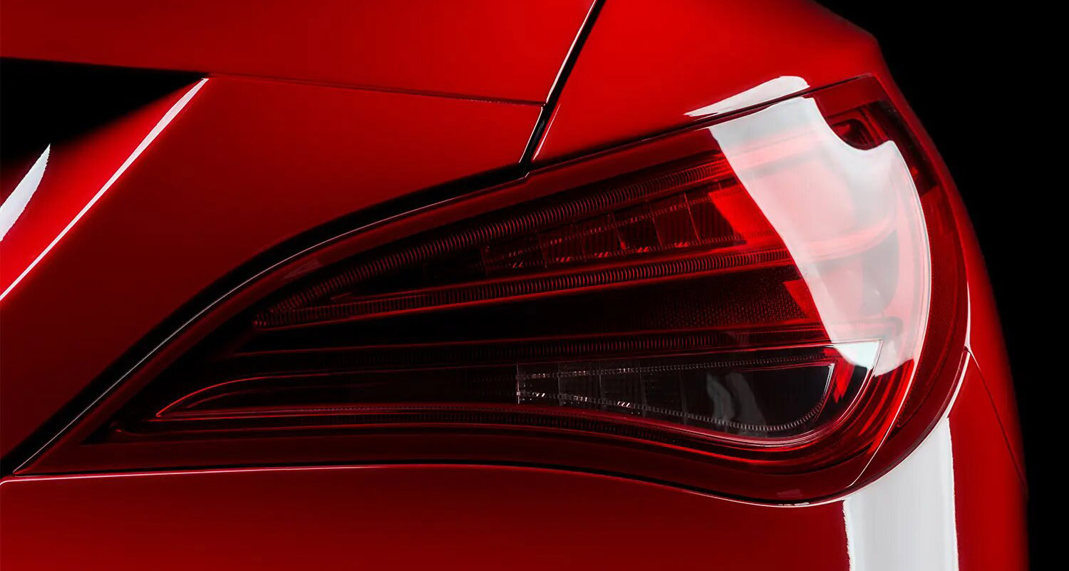 Car light close up