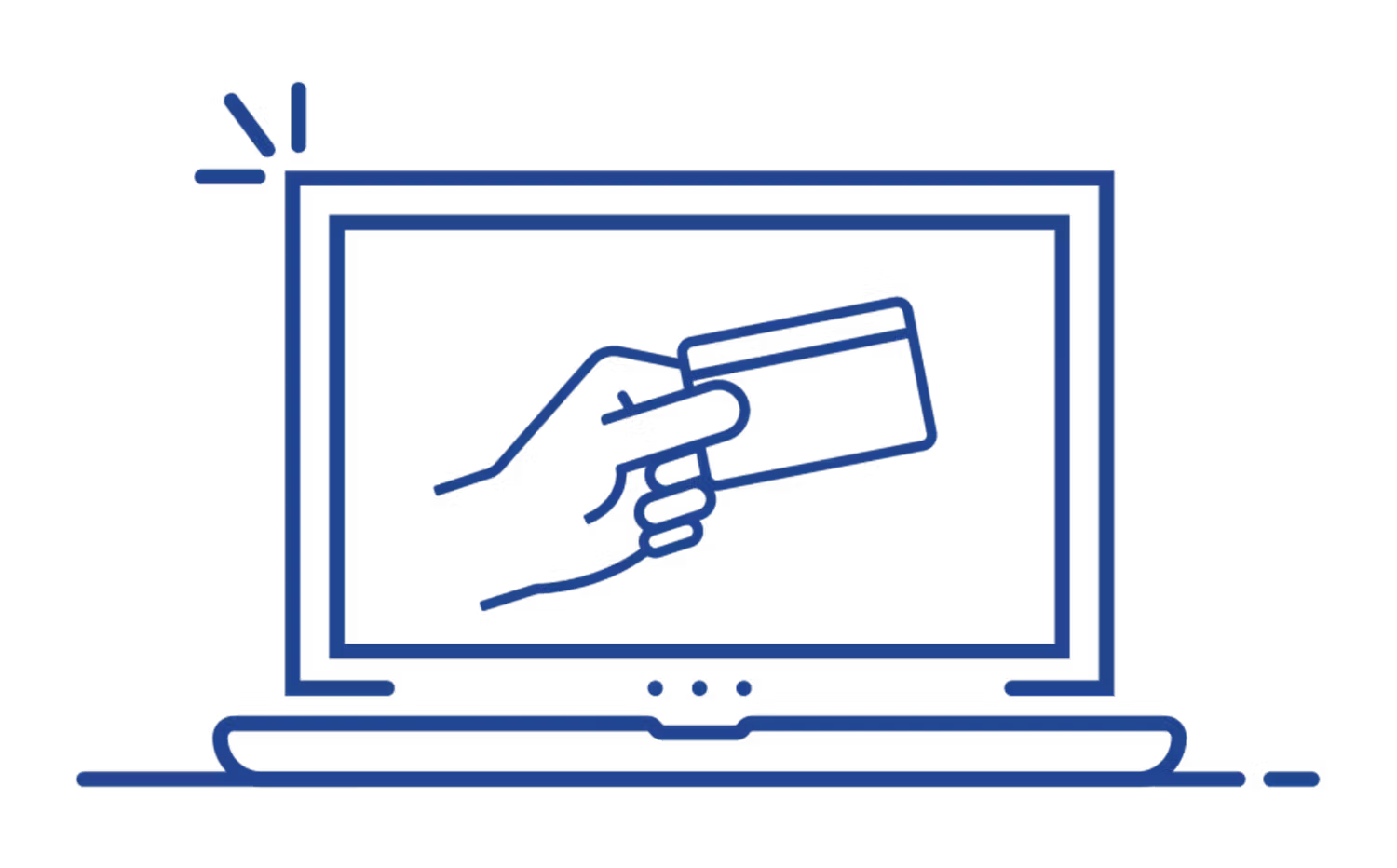 Credit card on laptop png