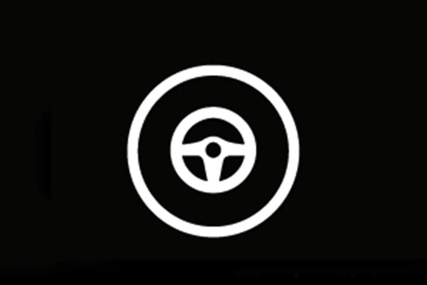 steering wheel inside a circle