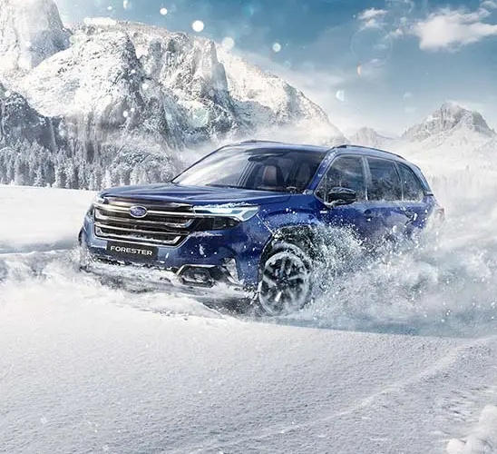 Subaru Forester in the snowy condition