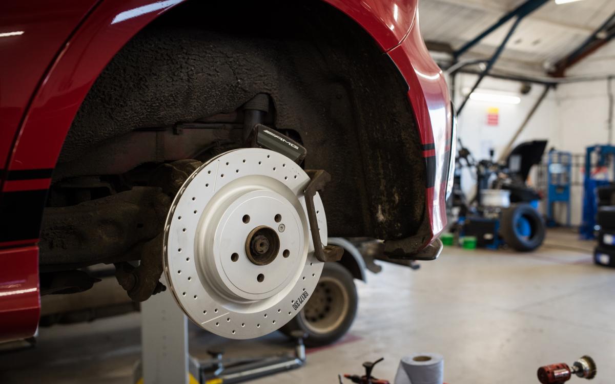 Car being worked on