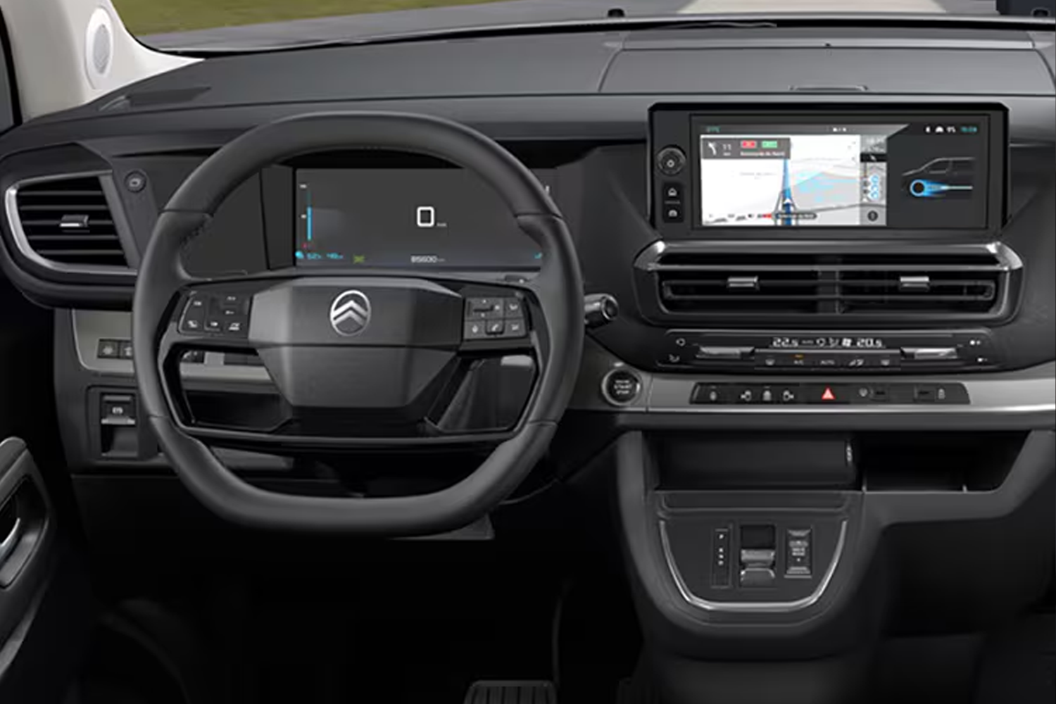 front interior dash of a citroen ë-spacetourer