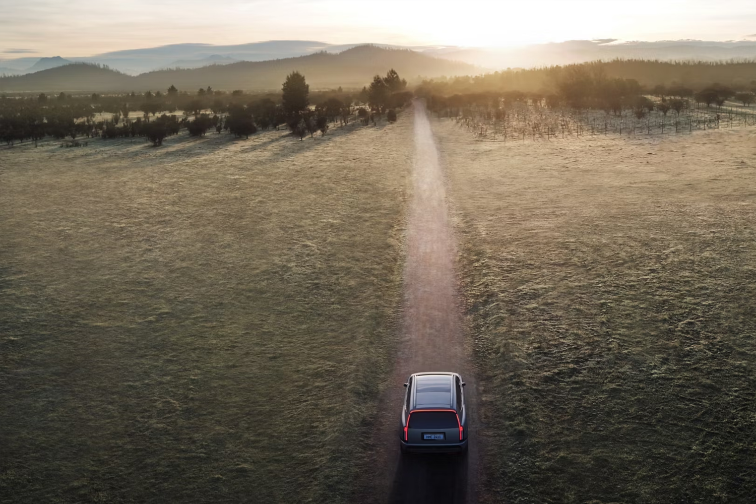 high view of all-new Hyundai IONIQ 9 driving through a track
