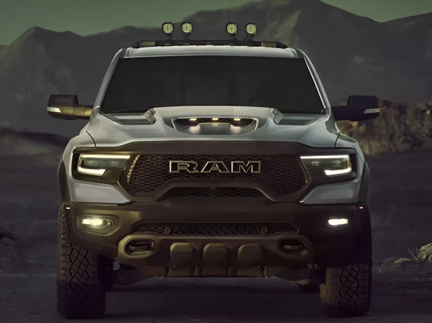 RAM 1500 TRX in grey front exterior