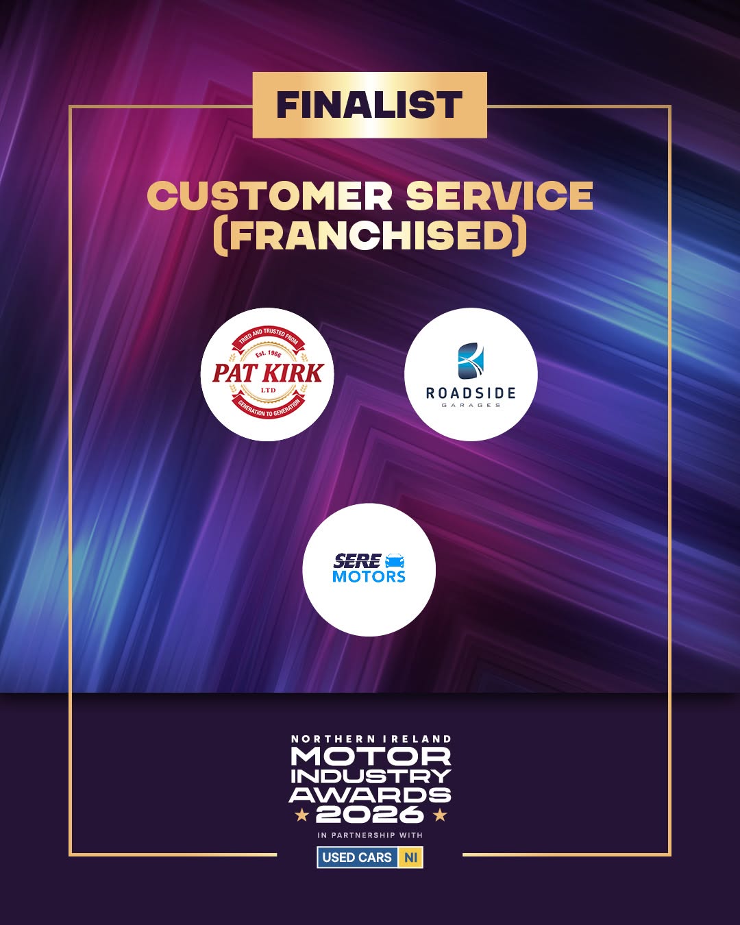 SERE Motors is a finalist for Customer Service (Franchised) at NIMIA 2026