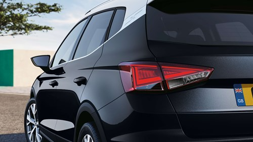 Black SEAT Arona Rear Side View