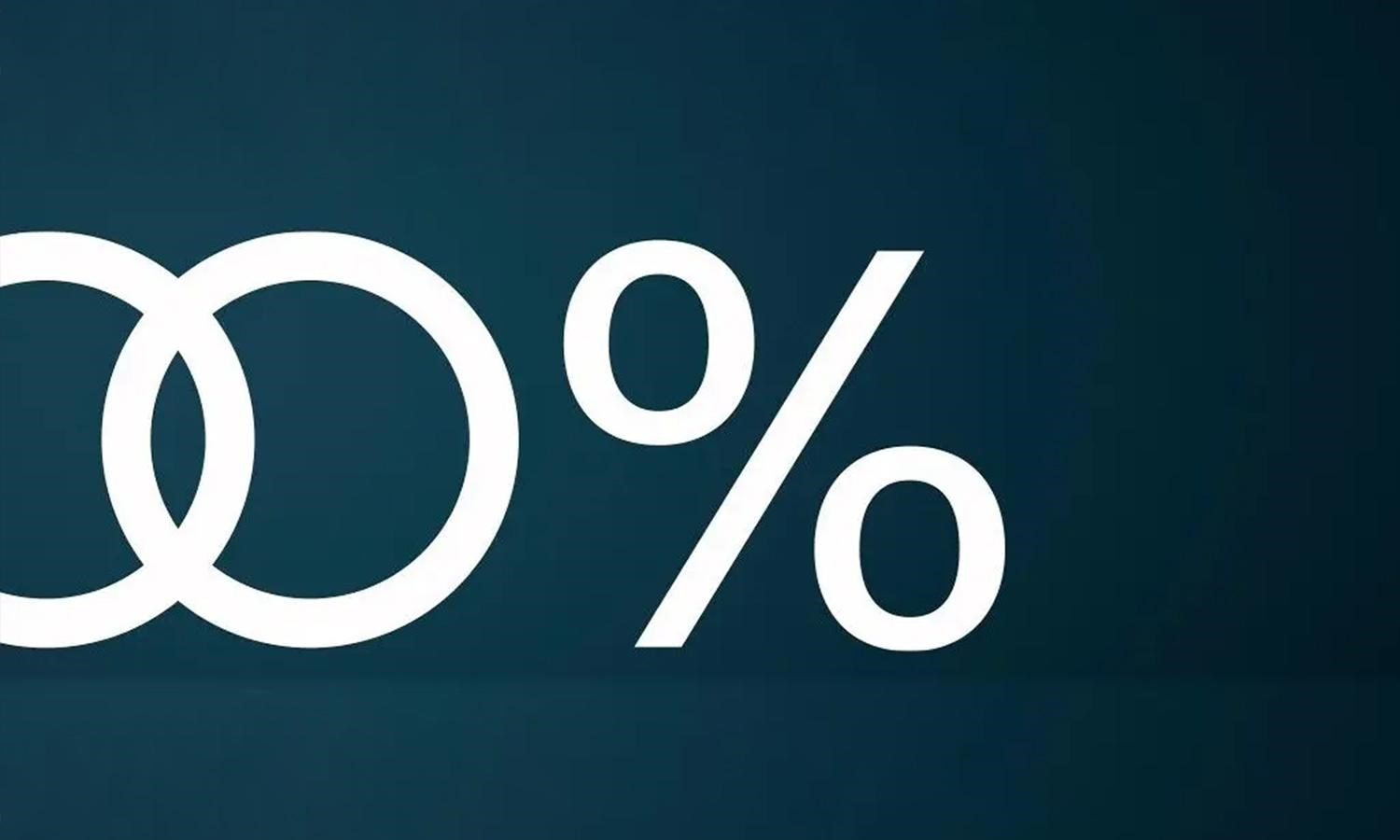 Audi Logo next to % symbol