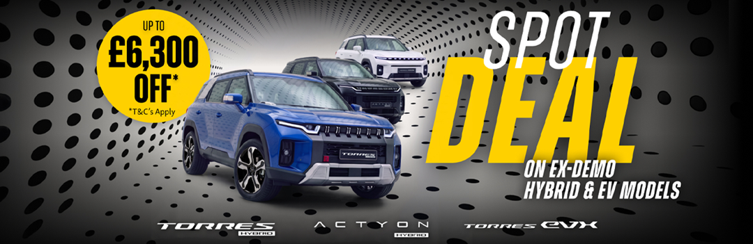 Up to £6,300 off ex-demo hybrid & EV KGM models