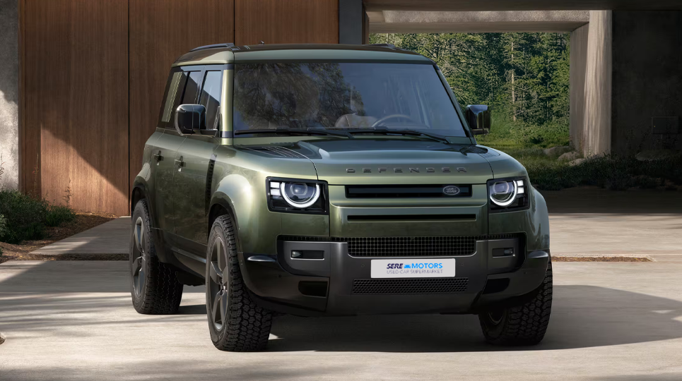 Green Land Rover Defender 110