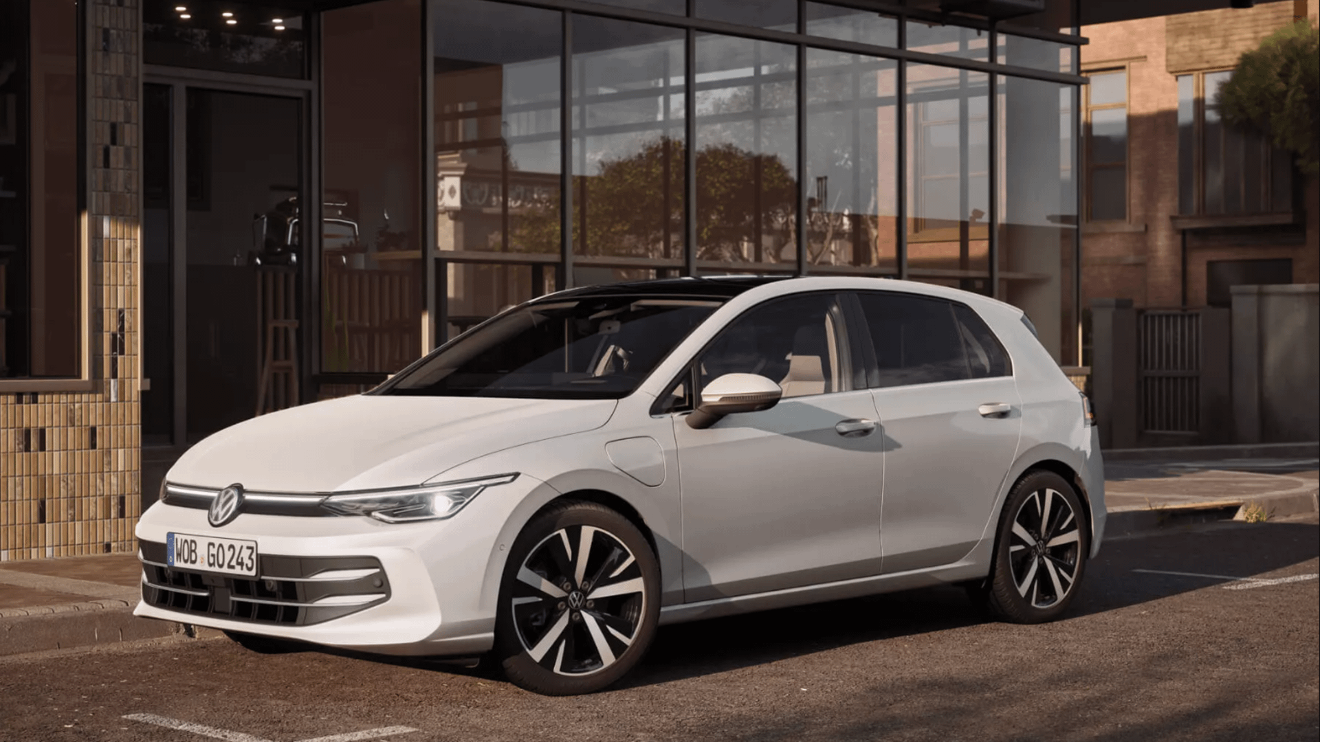 White Volkswagen Golf