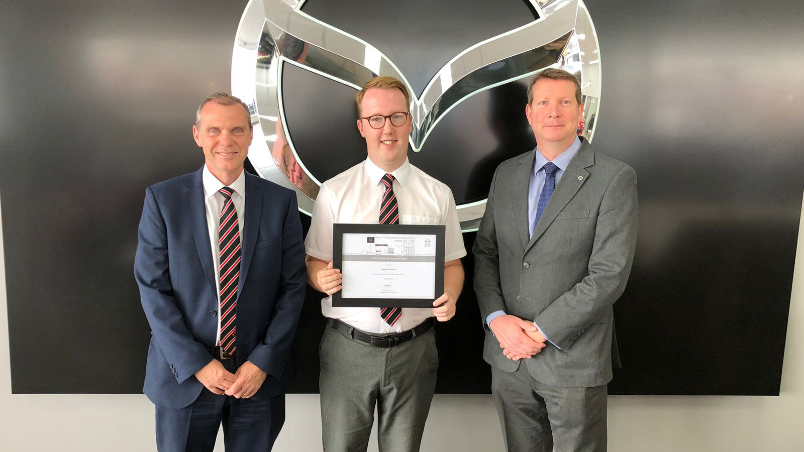 Rhydian Williams has successfully achieved his Mazda Accreditation