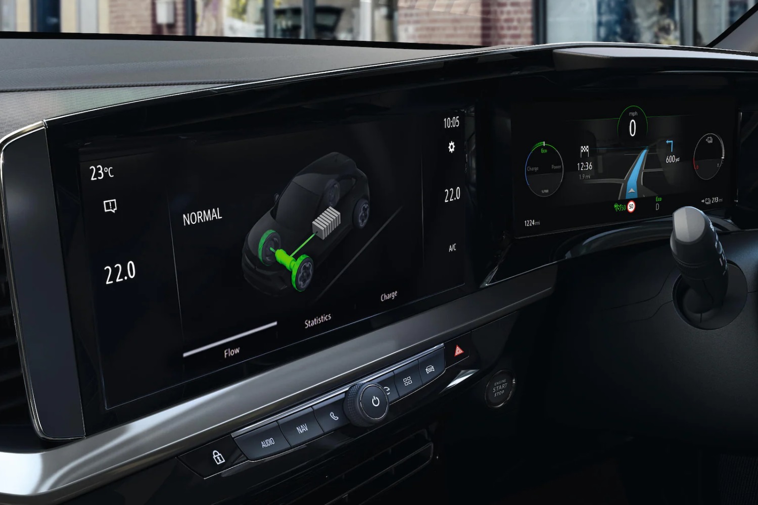 dashboard of vauxhall mokka