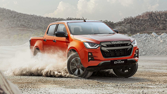 Orange Isuzu D-Max