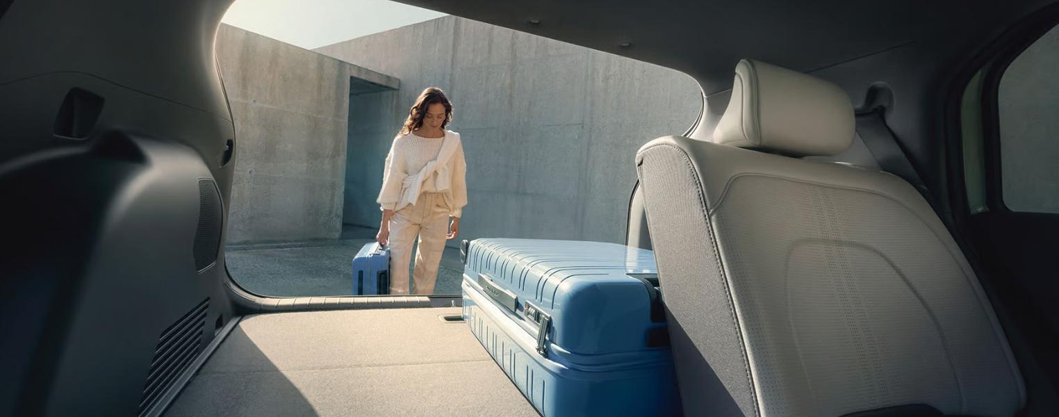 Close-up of the spacious Kia EV3 Boot Space.