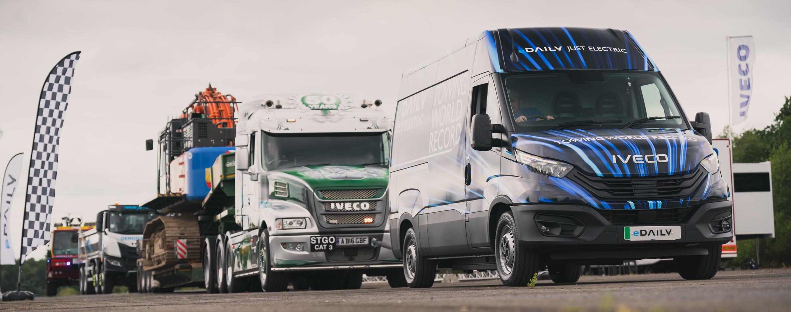 IVECO eDaily tows over 153 tonnes to claim GUINNESS WORLD RECORDS™ title