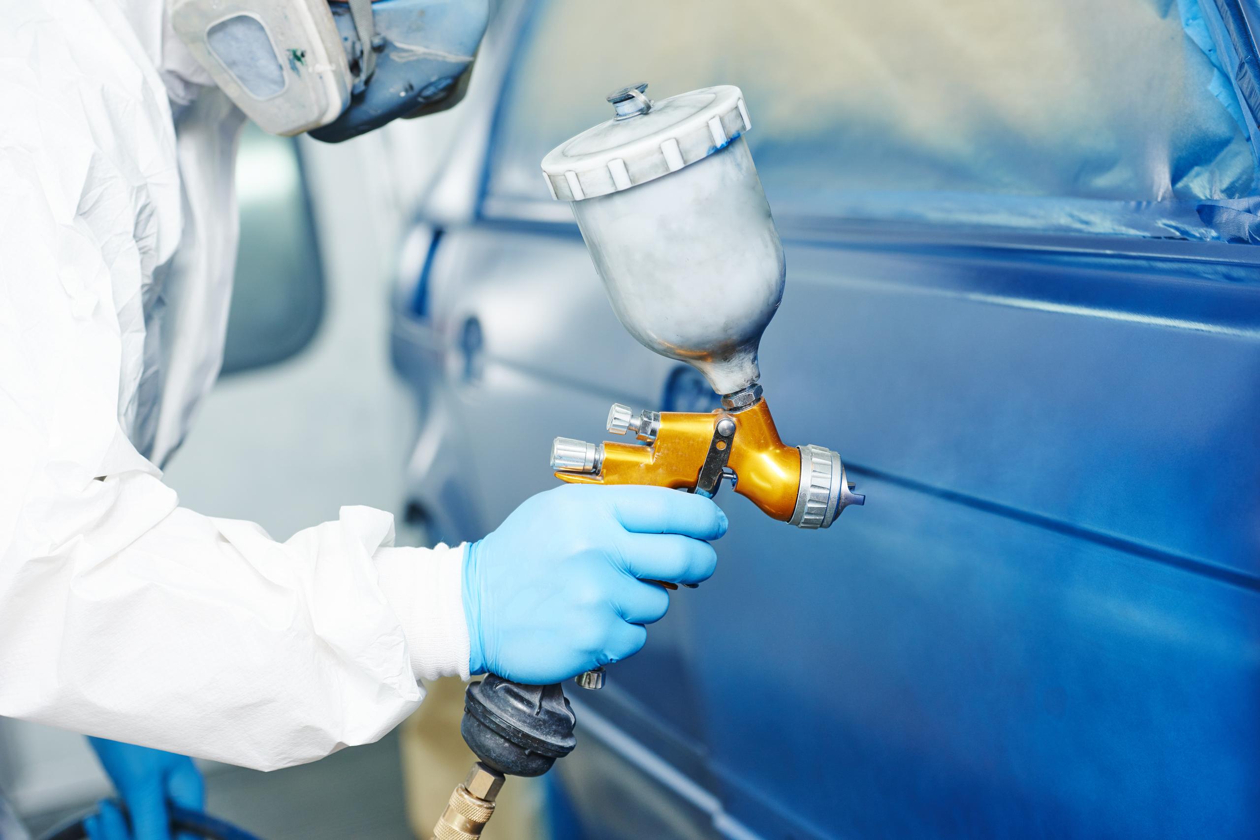 Car being painted